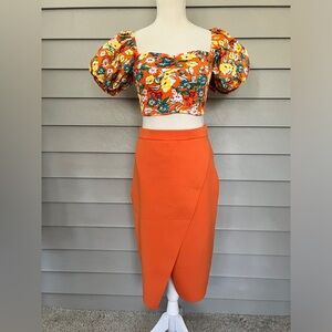 ZARA boho cropped top size M